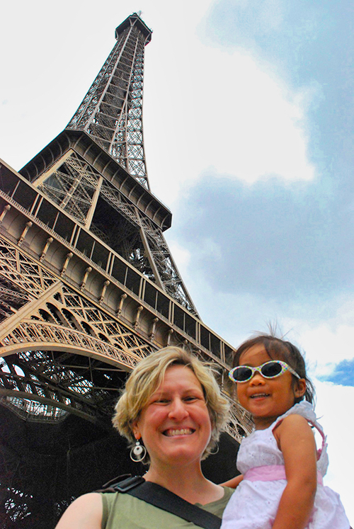 beatrice at Eiffel Tower