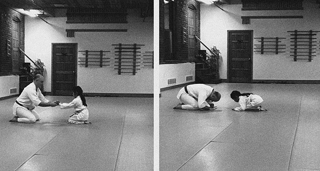 beatrice getting her yellow belt in aikido image