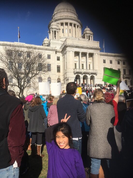 beatrice at women's march providence photo