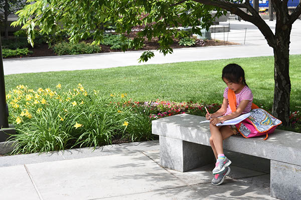 Beatrice drawing in Salt Lake City